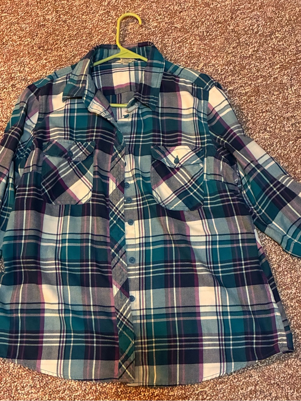 Duluth Trading Women’s Flannel Plaid Button-Up Shirt